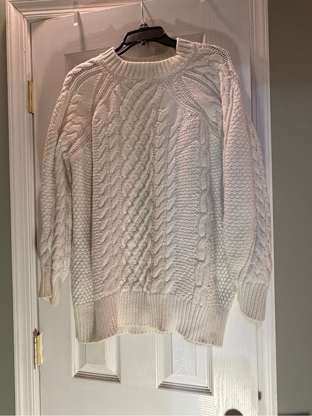 Cream Cable Knit Women's Sweater